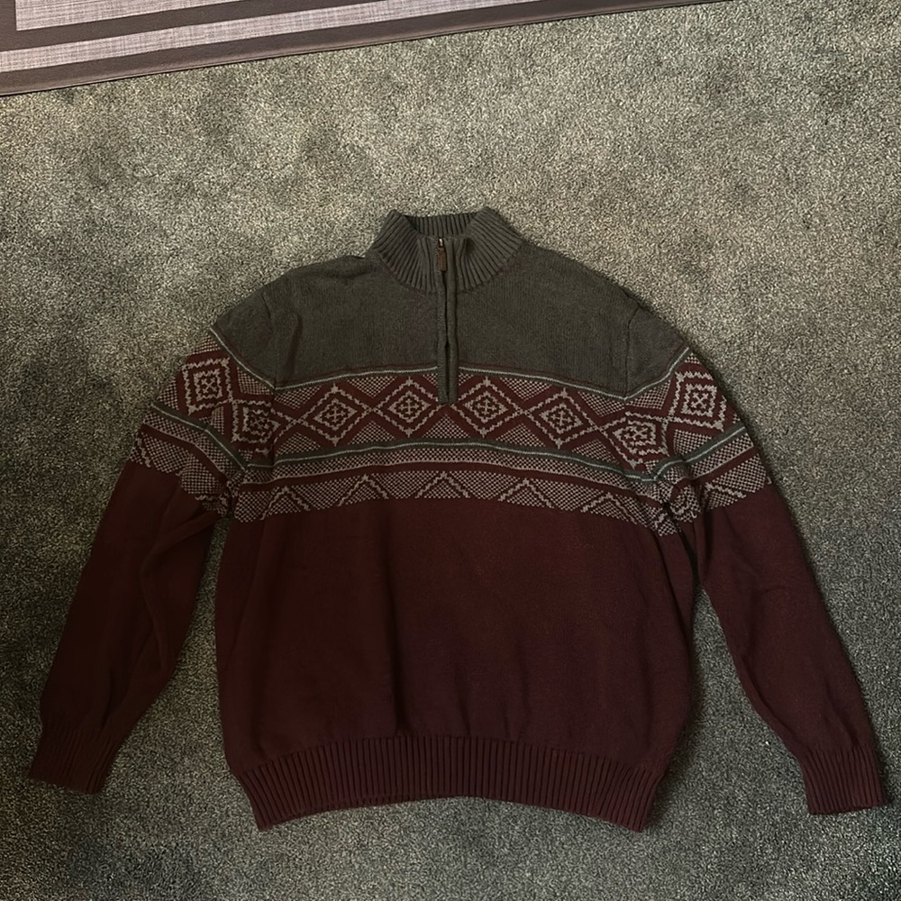 Men’s G.H. Bass & Co. 1/4 zip sweater size-2XL